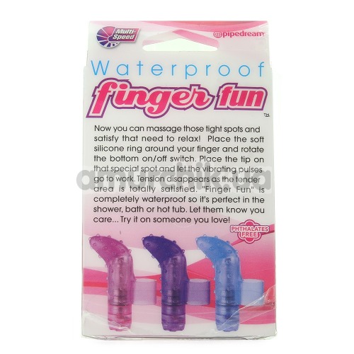Вибронапалечник для стимуляции клитора Waterproof Finger Fun, голубой