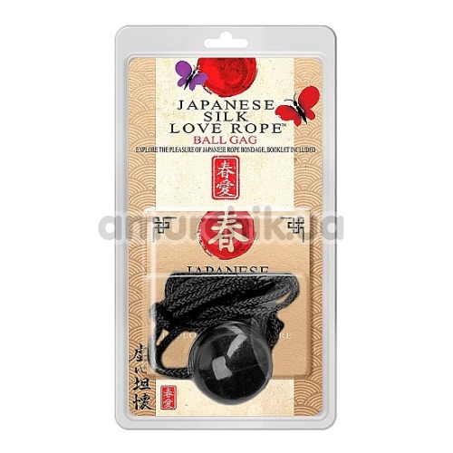Кляп Japanese Silk Love Rope Ball Gag, чорний