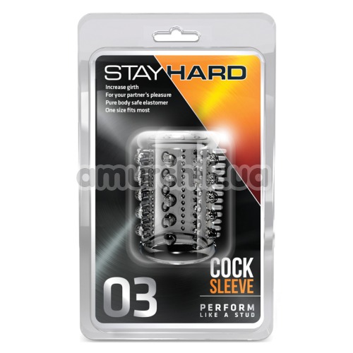 Насадка на пенис Stay Hard Cock Sleeve 03, прозрачная