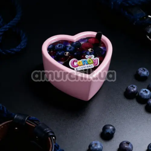 Свеча для массажа Candy Heart Blueberry - черника, 70 мл