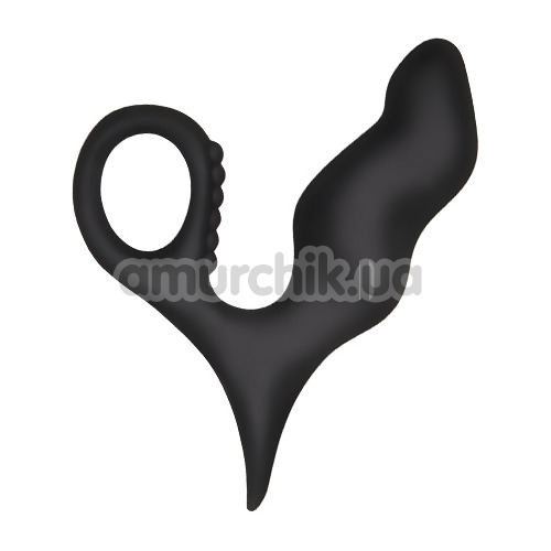 Стимулятор простати для чоловіків Adam's Silicone Prostate Massager, чорний - Фото №1