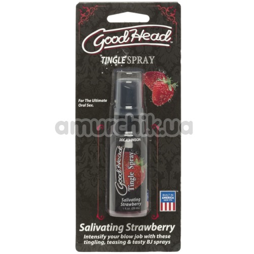 Розслабляючий спрей для мінету Doc Johnson GoodHead Tingle Spray Salivating Strawberry - полуниця, 29 мл