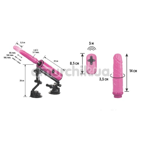 Секс-машина Pink-Punk Sex Machine, розовая