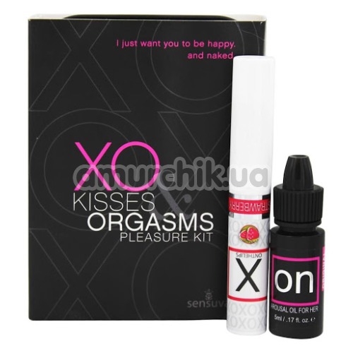 Набор Sensuva XO Kisses & Orgasms Pleasure Kit: стимулирующее масло и бальзам для губ