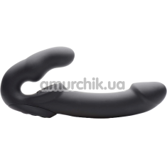 Безременевий страпон з вібрацією Strap U Evoke Super Charged, чорний - Фото №1