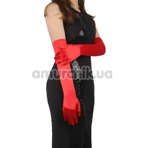Перчатки Star Night Silk Long Gloves, красные