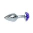Анальная пробка с фиолетовой розочкой Exclusivity Jewellery Silver Rose Plug, серебряная - Фото №2