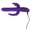 Анально-вагинально-клиторальный вибратор с ротацией и толчками Sweet Smile Thrusting Pearl Triple Vibrator, фиолетовый - Фото №9
