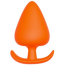 Анальная пробка Bootyful Silicone Plug With T-Handle 4.2 см, оранжевая - Фото №0