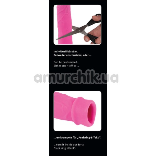 Насадка - удлинитель пениса Smile Extension Sleeve For Man, розовая