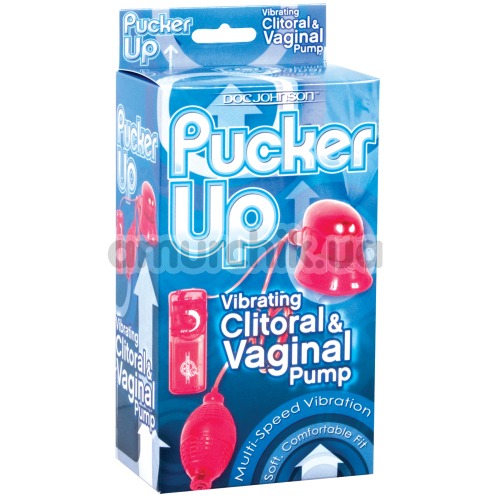 Вакуумна помпа для вагіни з вібрацією Pucker Up, червона