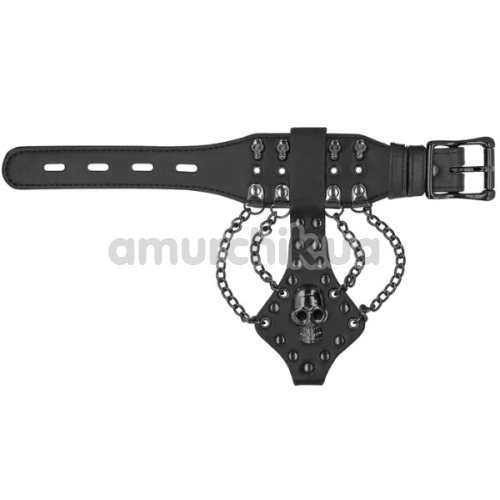 Украшение на руку Skulls & Bones Skull Bracelet With Chains, черное