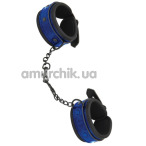 Фиксаторы для рук и ног Whipsmart Diamond Collection Deluxe Universal Buckle Cuffs, синие - Фото №1