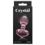 Анальна пробка Crystal Glass Heart, рожева - Фото №4