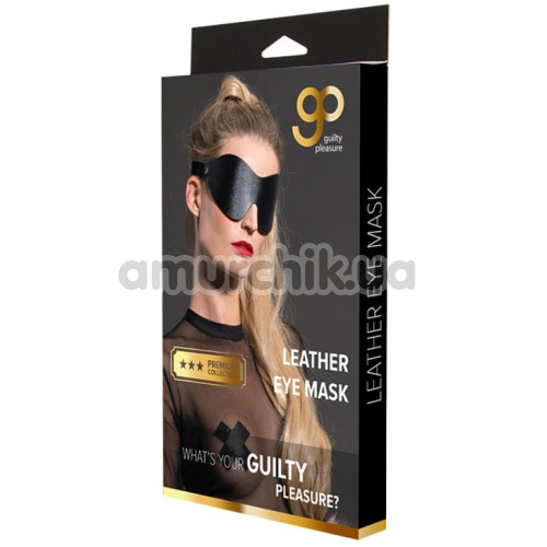 Маска на глаза Guilty Pleasure Premium Collection Leather Eye Mask, черная