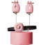 Зажимы на соски с ошейником Qingnan No.2 Vibrating Nipple Clamps And Choker Set, розовые - Фото №1