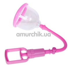 Вакуумная помпа для увеличения груди Breast Pump Enlarge With The Cup, розовая - Фото №1