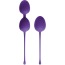 Набір вагінальних кульок Intimate + Care Kegel Trainer Set, фіолетовий - Фото №2