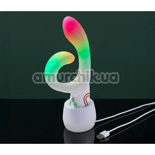 Вибратор с подсветкой Illumination The Rabbit, белый