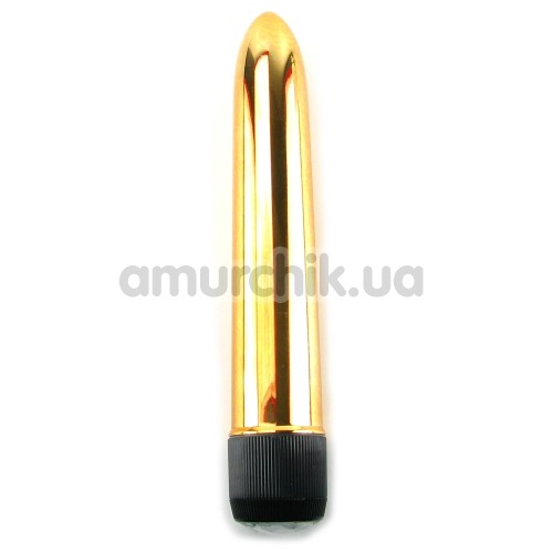 Вибратор Precious Metal Gems 17 см, золотой