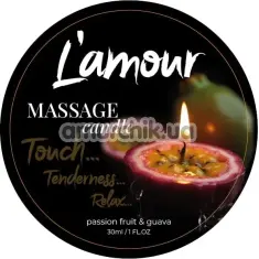 Масажна свічка L'amour Massage Candle Passion Fruit & Guava - маракуйя і гуава, 30 мл - Фото №1