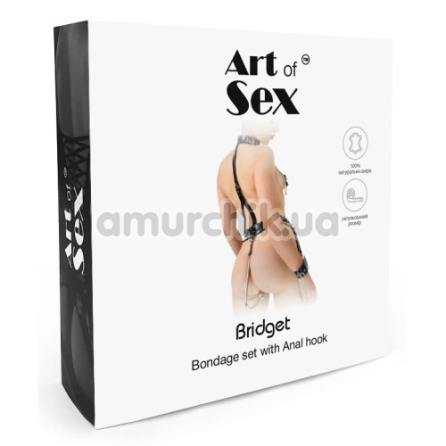 Бондажний набір з анальним гаком Art of Sex Bridget №4, чорний