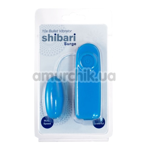 Віброяйце Shibari Surge 10x, блакитне