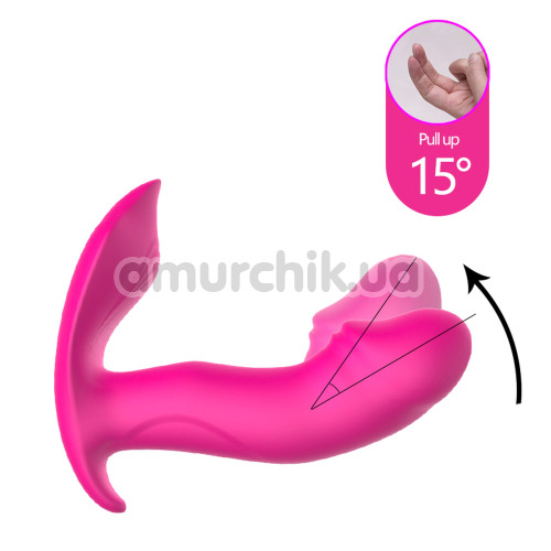 Вибратор с пульсацией и подогревом Foxshow Silicone Panty Vibrator And Pulsator, розовый