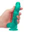Фалоімітатор Realrock Crystal Clear Dildo Realistic 6, бірюзовий - Фото №4
