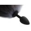 Анальная пробка с черно-голубым хвостом Horny Kitten, черная - Фото №9