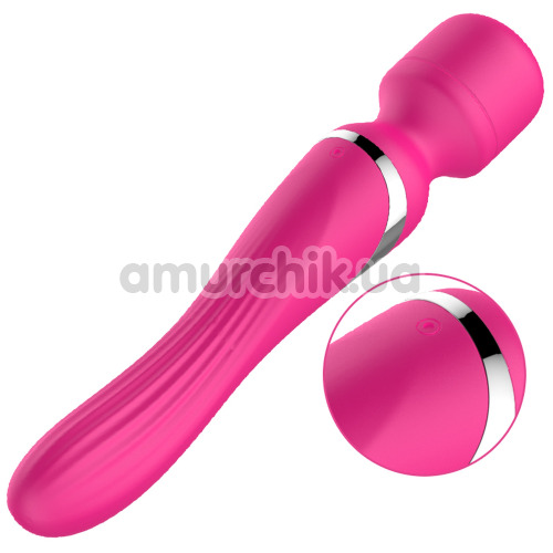 Універсальний вібромасажер Foxshow Silicone Dual Massager, рожевий