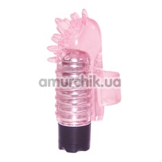 Вибронапалечник для стимуляции клитора Finger Vibrator, розовый - Фото №1