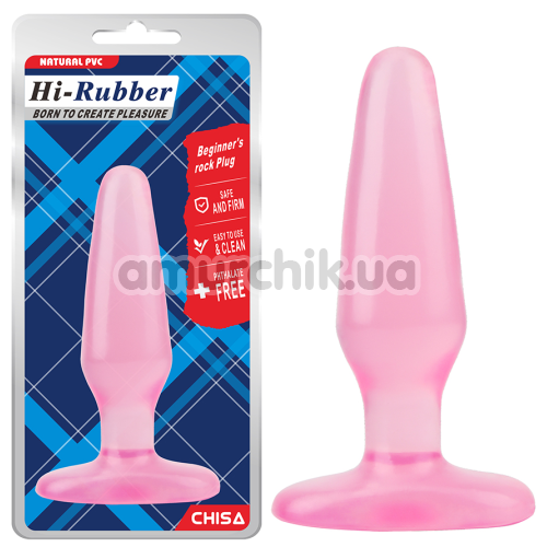 Анальная пробка Hi-Rubber Beginner's Rock Plug, розовая
