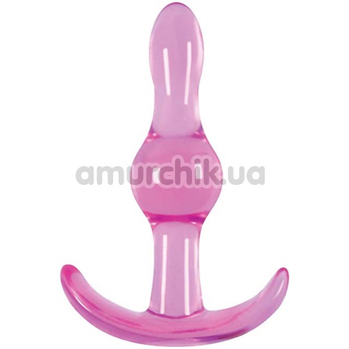 Анальна пробка Jelly Rancher Wave T-plug, рожева - Фото №1