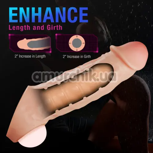 Насадка на пенис Performance Plus 9.25 Intrepid Penis Extender, телесная