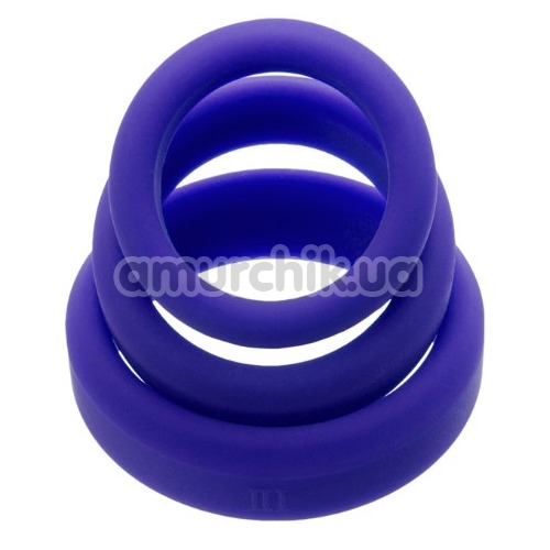 Набор из 3 эрекционных колец A-Toys Cock Rings Set 768015, фиолетовый