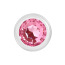 Анальная пробка с розовым кристаллом Adam & Eve Pink Gem Glass Plug Medium, прозрачная - Фото №1