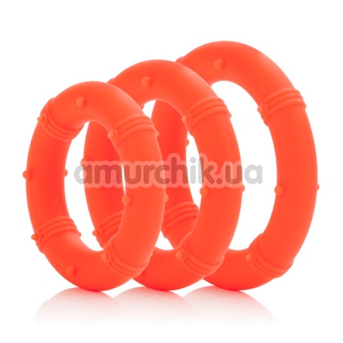Набор эрекционных колец Posh Silicone Love Rings, 3 шт оранжевый