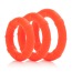 Набор эрекционных колец Posh Silicone Love Rings, 3 шт оранжевый - Фото №2
