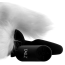 Анальная пробка с вибрацией и белым хвостом Tailz Vibrating М, чёрная - Фото №2