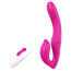 Безремневой страпон с вибрацией Vibes Of Love Remote Double Dipper, розовый - Фото №1