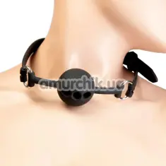 Кляп Punishment Silicone Ball Gag, черный - Фото №1