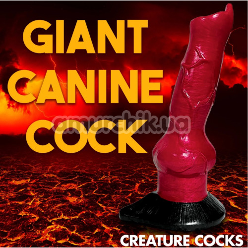 Фалоімітатор Creature Cocks Hell-Hound, червоний