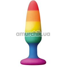 Анальна пробка Colourful Love Rainbow Anal Plug Small, мультикольорова - Фото №1