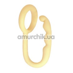 Эрекционное кольцо со стимулятором простаты Mr.Hook, телесное - Фото №1