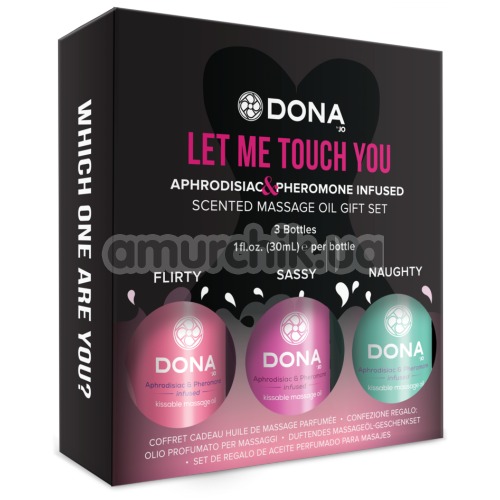 Набір масажних олій Dona Let Me Touch You, 3 х 30 мл
