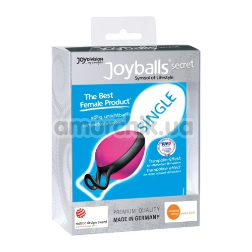 Вагинальный шарик Joyballs Secret, розово-черный