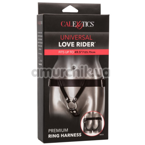 Трусики для страпона Universal Love Rider Premium Ring Harness, чорні