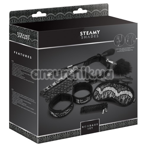 Бондажный набор Steamy Shades Bondage Set, черный