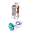 Анальная пробка с зеленым кристаллом Exclusivity Jewellery Silver Plug, серебряная - Фото №8